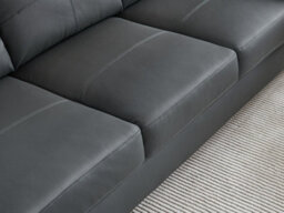 SC FURNITURE LIMITED Dark Grey Leather 3 Seater Sofa  Boston - thumbnail 4