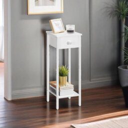 Rafaelo Mobilia Set Of 2 Tall Bedside Nightstand Tables - thumbnail 7