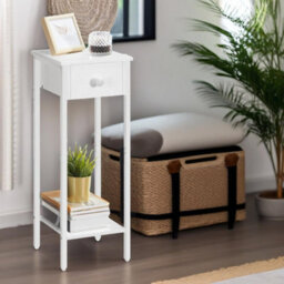 Rafaelo Mobilia Set Of 2 Tall Bedside Nightstand Tables - thumbnail 2