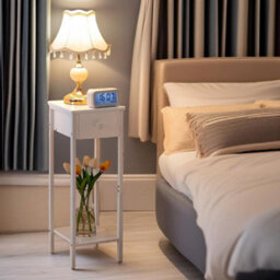 Rafaelo Mobilia Set Of 2 Tall Bedside Nightstand Tables - thumbnail 5