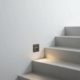 Ultra Beam Lighting Ultrabeam 3 Watt Black Mini Recessed Wall Or Stairway Light With Movement Sensor 3000K Warm White Led - thumbnail 3