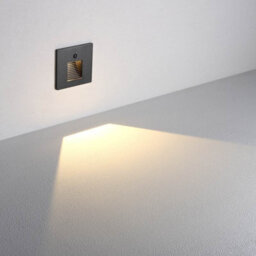 Ultra Beam Lighting Ultrabeam 3 Watt Black Mini Recessed Wall Or Stairway Light With Movement Sensor 3000K Warm White Led - thumbnail 1
