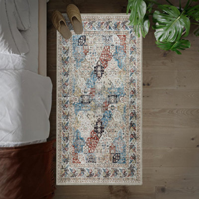 Imperial Rooms Homeware Soft Pile Runner Rug Living Room Rugs Anti Slip Hallway Rug Kitchen Rugs Coastal 60X110Cm - image 1