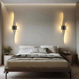 27W Modern Led Wall Lamp 3000K Curved Design Wall Light Black Living Room 89Cm - thumbnail 4