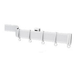 Curtains at Home White Pvc Curtain Track Bendable Flexi Track - Straight Track - 70Cm