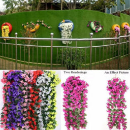 Artificial Fake Hanging Flowers Vine Plant Home Garden Decor Indoor Outdoor Uk - thumbnail 5