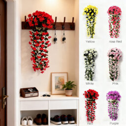 Artificial Fake Hanging Flowers Vine Plant Home Garden Decor Indoor Outdoor Uk - thumbnail 6