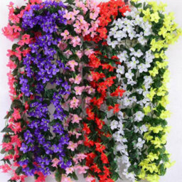 Artificial Fake Hanging Flowers Vine Plant Home Garden Decor Indoor Outdoor Uk - thumbnail 9