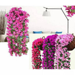 Artificial Fake Hanging Flowers Vine Plant Home Garden Decor Indoor Outdoor Uk - thumbnail 4