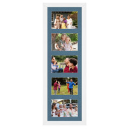 AK Frames 26X8 White Modern Multi Photo Frame With Pompadour Mount - Holds 5 Apertures (5X) 6X4 Photos - thumbnail 1