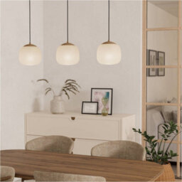 Loops Stylish Modern Taupe Triple Pendant Ceiling Light For Indoor Home Decor - thumbnail 3
