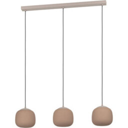Loops Stylish Modern Taupe Triple Pendant Ceiling Light For Indoor Home Decor - thumbnail 4