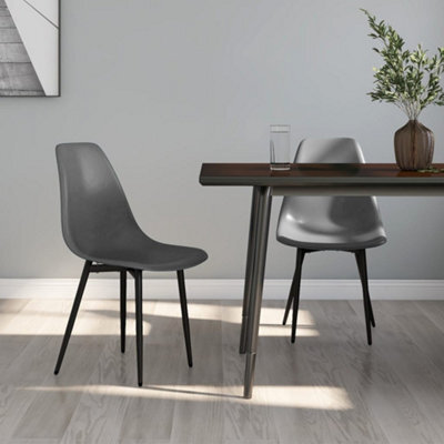 Berkfield Dining Chairs 2 Pcs Grey Pp - image 1