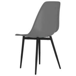 Berkfield Dining Chairs 2 Pcs Grey Pp - thumbnail 4