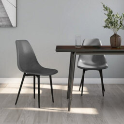 Berkfield Dining Chairs 2 Pcs Grey Pp - thumbnail 1