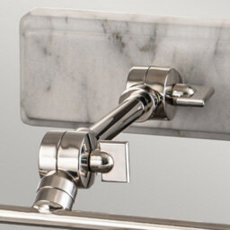 Luminosa Lighting Elstead Winchfield 2 Light Medium Picture Light Polished Nickel & White Marble Effect - thumbnail 4