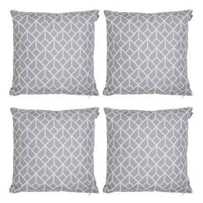 icon Indoor And Outdoor Waterproof Filled Cushion Set Of 4 Grey - image 1