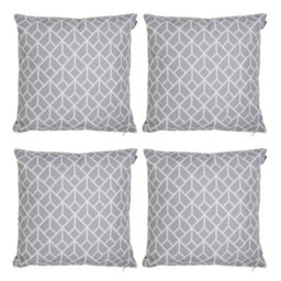 icon Indoor And Outdoor Waterproof Filled Cushion Set Of 4 Grey - thumbnail 1