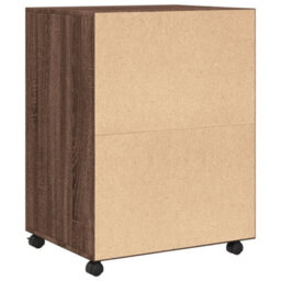 Berkfield Rolling Cabinet Brown Oak 60X48X81 Cm Engineered Wood - thumbnail 6
