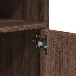 Berkfield Rolling Cabinet Brown Oak 60X48X81 Cm Engineered Wood - thumbnail 8