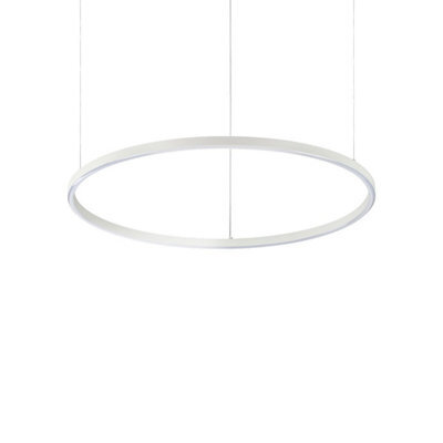 Ideal Lux Luminosa Oracle Slim 70Cm Dali Dimmable 3000K Round Integrated Led Pendant Ceiling Light White
