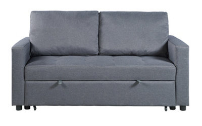Mattress Guru Fabric 2 Seater Double Sleep Grey, Brown & Lime Omari Modern Stylish (Sofa Bed) - image 1