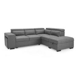 Home Detail Scarlett Right-Hand Corner Sofa With Storage, Grey Air Leather - thumbnail 3