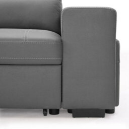 Home Detail Scarlett Right-Hand Corner Sofa With Storage, Grey Air Leather - thumbnail 7