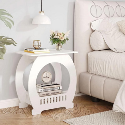 Arch Design Small Bedside Cabinet Nightstand Coffee Tea Shelf - image 1
