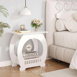 Arch Design Small Bedside Cabinet Nightstand Coffee Tea Shelf