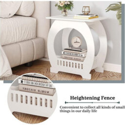 Arch Design Small Bedside Cabinet Nightstand Coffee Tea Shelf - thumbnail 3