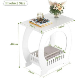 Arch Design Small Bedside Cabinet Nightstand Coffee Tea Shelf - thumbnail 2