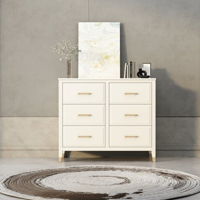 Palazzi 6 Drawer Chest Of Drawers White - image 1