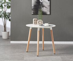 Life Interiors Halo Round Dining Set With White Table And 2 Black Chairs - thumbnail 3