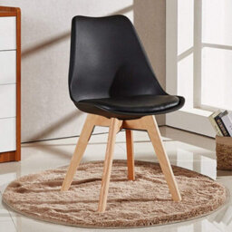 Life Interiors Halo Round Dining Set With White Table And 2 Black Chairs - thumbnail 5