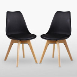 Life Interiors Halo Round Dining Set With White Table And 2 Black Chairs - thumbnail 4
