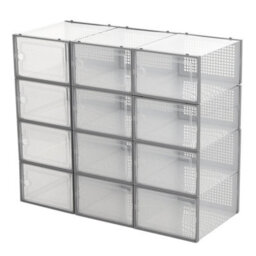 12Pcs Clear Foldable Shoe Box Storage - thumbnail 4
