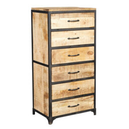 Wyld Haus Toivakka 6-Drawer Reclaimed Wood And Iron Chest - thumbnail 2