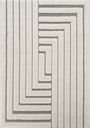 Freya Living Room Area Rug Contemporary 3D Embossed Modern Merge Line Design - Cream 200Cm X 290Cm - thumbnail 2