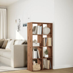 Berkfield Room Divider Bookcase Artisan Oak 69.5X29X137.5 Cm Engineered Wood - thumbnail 4