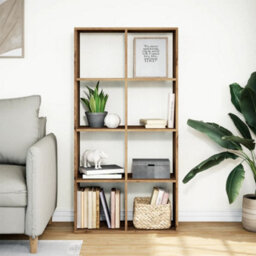 Berkfield Room Divider Bookcase Artisan Oak 69.5X29X137.5 Cm Engineered Wood - thumbnail 3