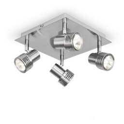 Valuelights Silver Ceiling Bar Spotlight And Gu10 Spotlight Led 5W Cool White 6500K Bulbs