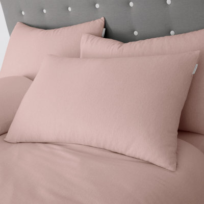 Catherine Lansfield Brushed Cotton Standard Pillowcase Pair Pink - image 1