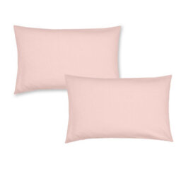 Catherine Lansfield Brushed Cotton Standard Pillowcase Pair Pink - thumbnail 3