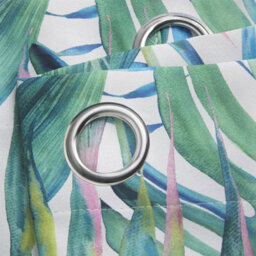 Luxury Living Mal Ring Top Printed Curtains Green - thumbnail 4