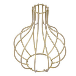 Living And Home Golden Geometric Metal Cage Stand Acrylic Tube Vase Tabletop Hydroponic Plant Flower Decor - thumbnail 4