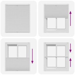 Berkfield Modern Plisse Blind 110X125Cm White Pleated Blind - thumbnail 6
