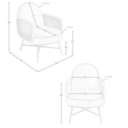 Angel Cerda Elegant Brown Leather Armchair With Rattan Detailing - thumbnail 7