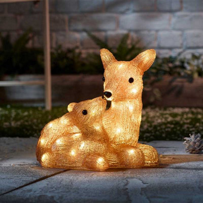 Marco Paul Christmas Pre-Lit Doe & Fawn Decoration - image 1