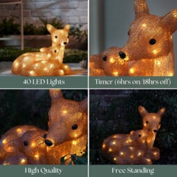 Marco Paul Christmas Pre-Lit Doe & Fawn Decoration - thumbnail 6
